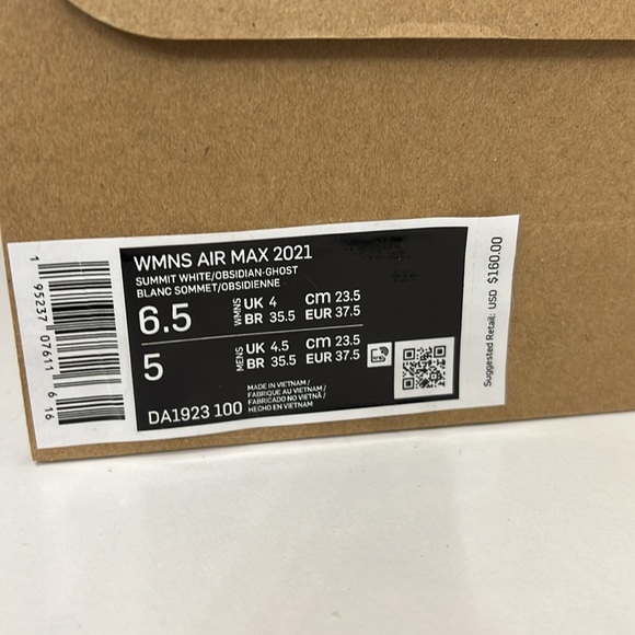 WOMEN’S NIKE AIR MAX 2021 SIZE 6.5 BRAND NEW IN BOX!! NEVER BEEN WORN! ❤️ - Picture 13 of 13